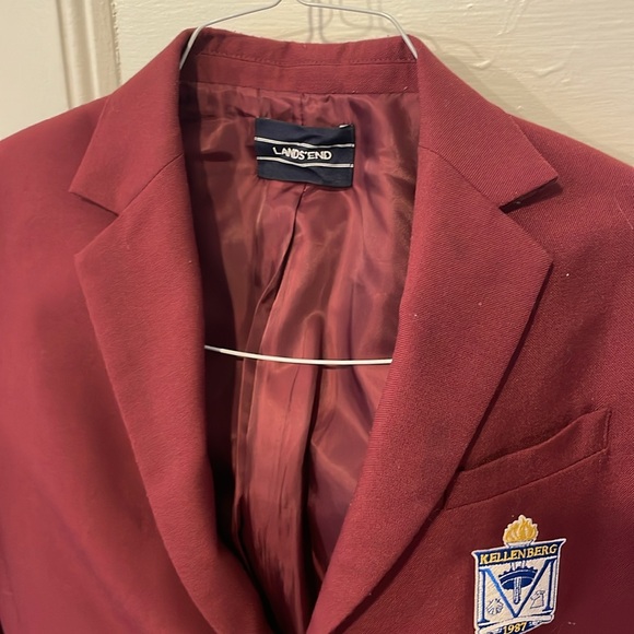 Kellenberg Latin School Lands' End Burgundy Blazer. Size 12 - Picture 3 of 5